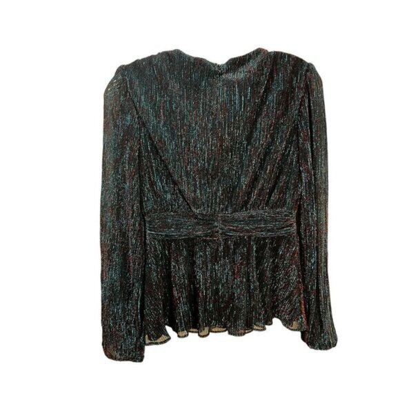 NWOT Skies Are Blue Shimmer‎ Peplum Top XS - Picture 4 of 7